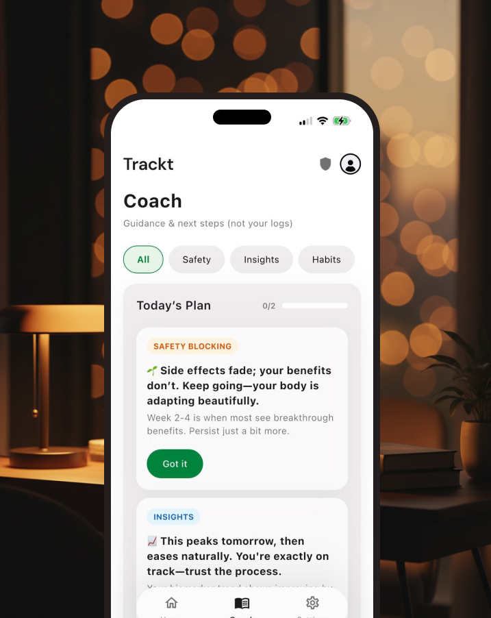 Trackt coach and nudge experience