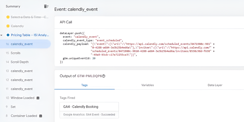 GTM testing Screenshot