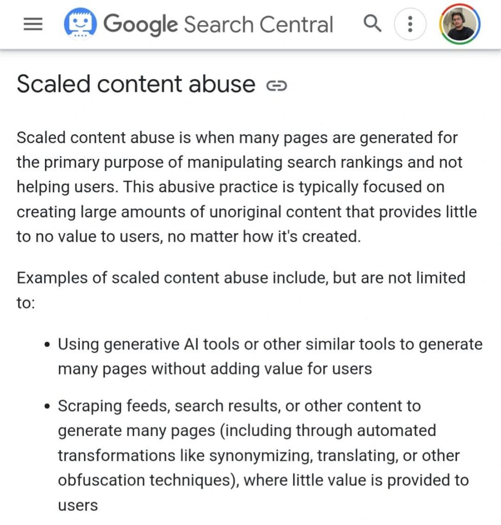 Scaled Content Abuse