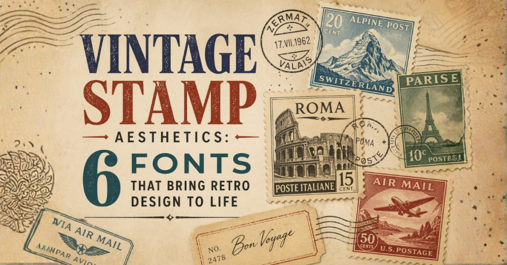 Vintage Stamp Aesthetics: 6 Fonts That Bring Retro Design to Life