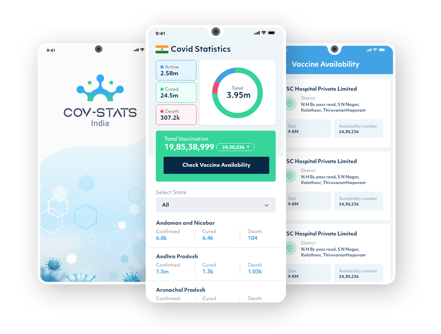 Cov-Status Mobile app Portfolio - MindBees